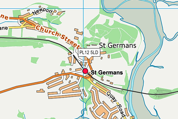 PL12 5LD map - OS VectorMap District (Ordnance Survey)