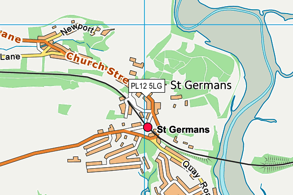 PL12 5LG map - OS VectorMap District (Ordnance Survey)