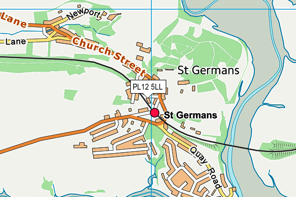 PL12 5LL map - OS VectorMap District (Ordnance Survey)