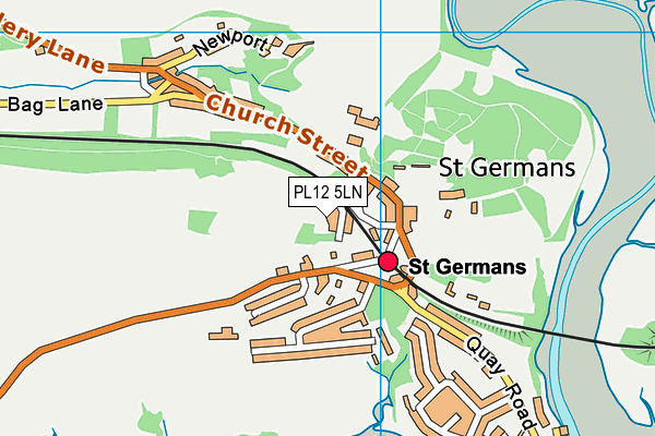 PL12 5LN map - OS VectorMap District (Ordnance Survey)