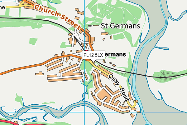 PL12 5LX map - OS VectorMap District (Ordnance Survey)