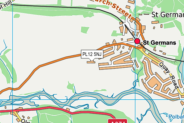 St Germans Primary School map (PL12 5NJ) - OS VectorMap District (Ordnance Survey)