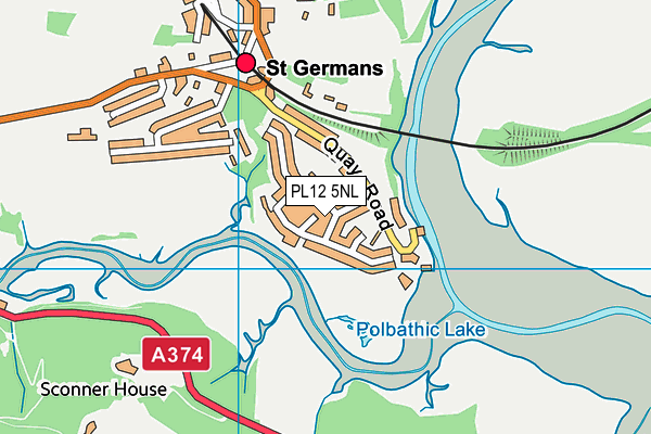 PL12 5NL map - OS VectorMap District (Ordnance Survey)