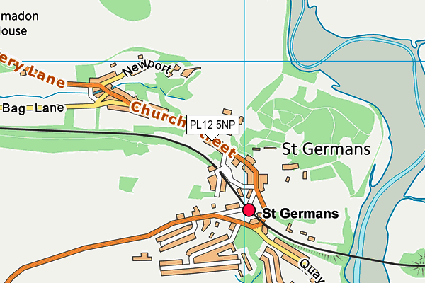 PL12 5NP map - OS VectorMap District (Ordnance Survey)