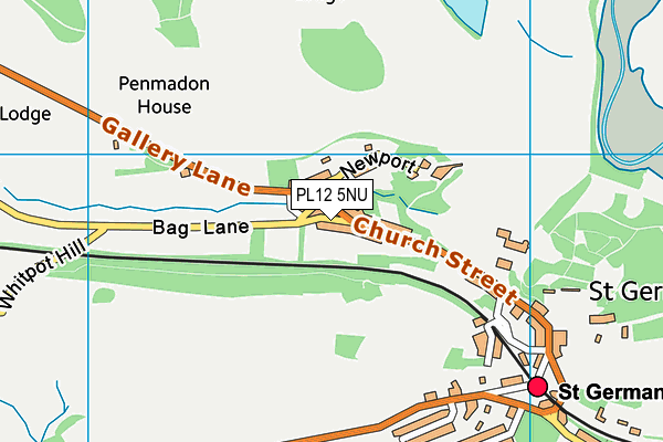 PL12 5NU map - OS VectorMap District (Ordnance Survey)