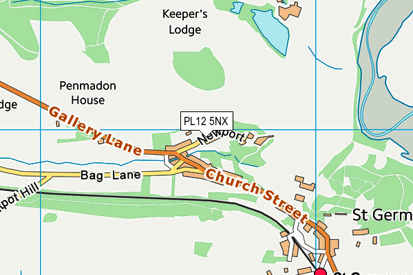 PL12 5NX map - OS VectorMap District (Ordnance Survey)