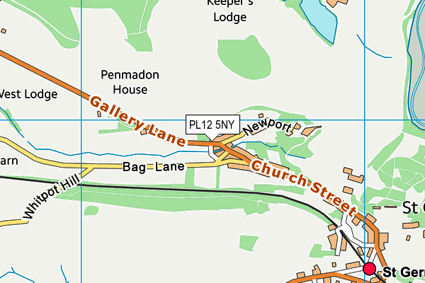 PL12 5NY map - OS VectorMap District (Ordnance Survey)