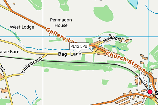 PL12 5PB map - OS VectorMap District (Ordnance Survey)