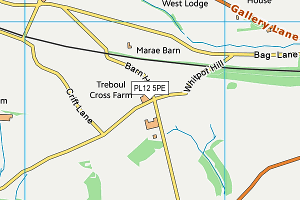 PL12 5PE map - OS VectorMap District (Ordnance Survey)