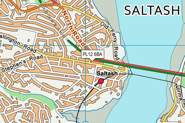 PL12 6BA map - OS VectorMap District (Ordnance Survey)