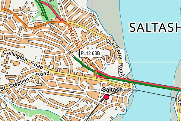 PL12 6BB map - OS VectorMap District (Ordnance Survey)