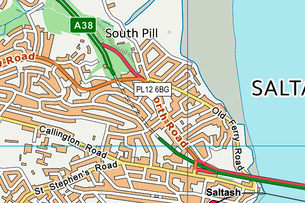 PL12 6BG map - OS VectorMap District (Ordnance Survey)