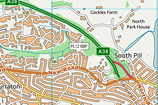 PL12 6BP map - OS VectorMap District (Ordnance Survey)