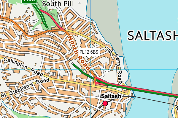 PL12 6BS map - OS VectorMap District (Ordnance Survey)