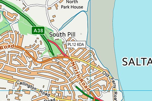 PL12 6DA map - OS VectorMap District (Ordnance Survey)