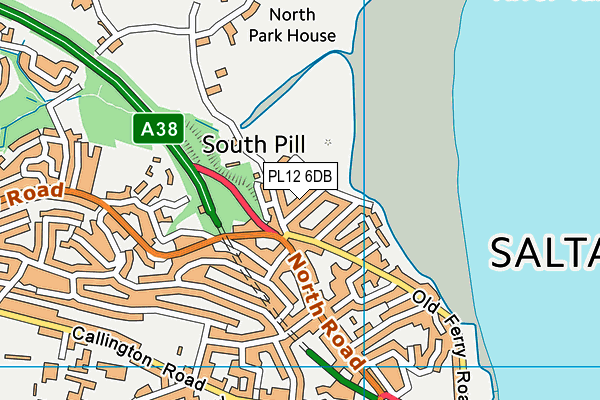 PL12 6DB map - OS VectorMap District (Ordnance Survey)