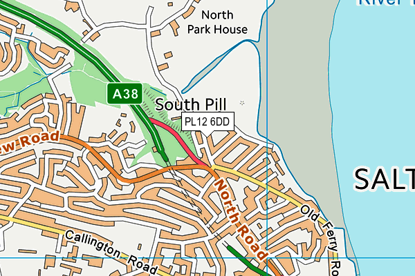 PL12 6DD map - OS VectorMap District (Ordnance Survey)