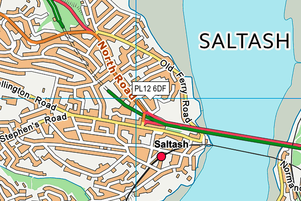 PL12 6DF map - OS VectorMap District (Ordnance Survey)