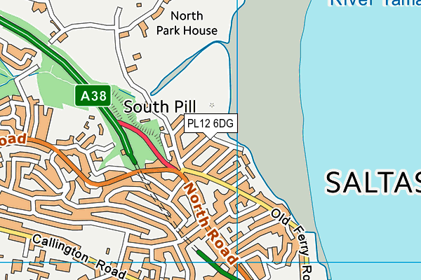 PL12 6DG map - OS VectorMap District (Ordnance Survey)