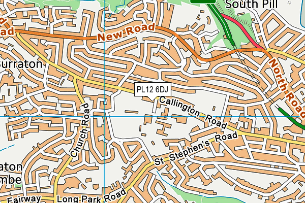 PL12 6DJ map - OS VectorMap District (Ordnance Survey)