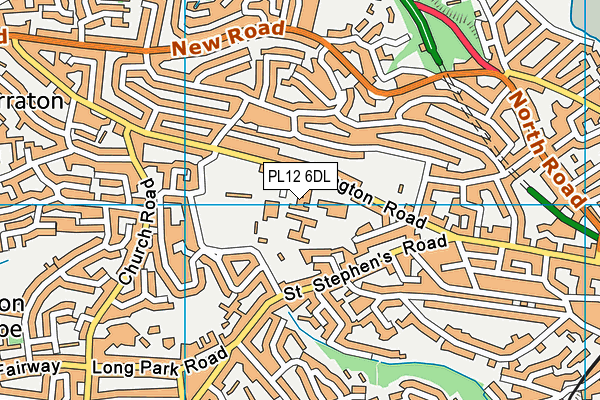 PL12 6DL map - OS VectorMap District (Ordnance Survey)