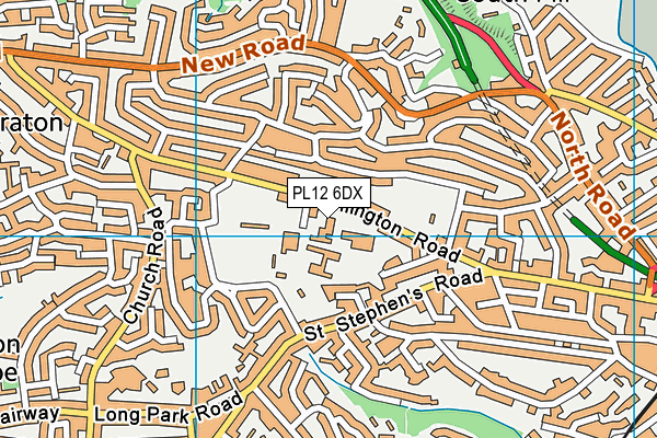 PL12 6DX map - OS VectorMap District (Ordnance Survey)