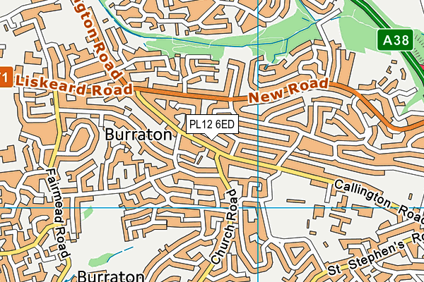PL12 6ED map - OS VectorMap District (Ordnance Survey)