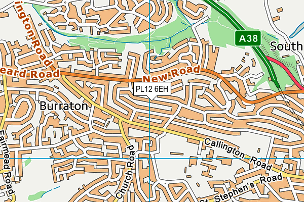 PL12 6EH map - OS VectorMap District (Ordnance Survey)