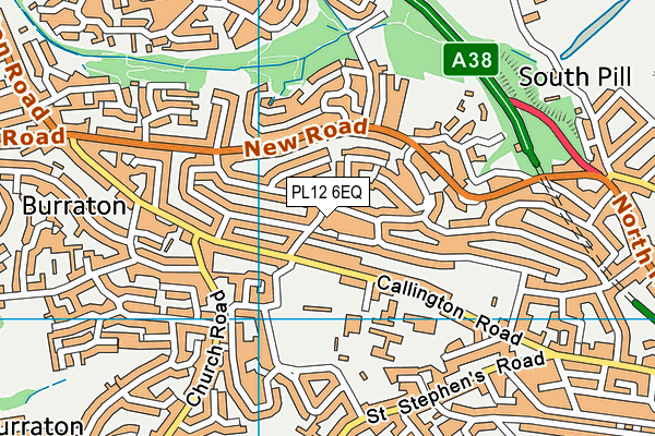 PL12 6EQ map - OS VectorMap District (Ordnance Survey)