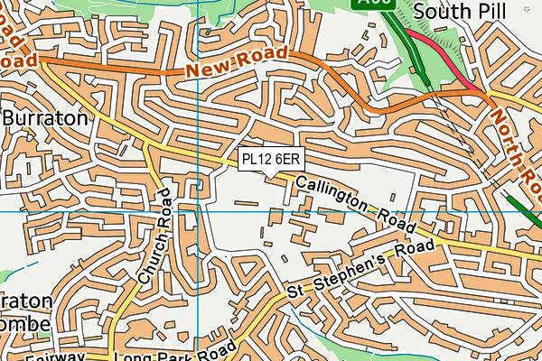 PL12 6ER map - OS VectorMap District (Ordnance Survey)