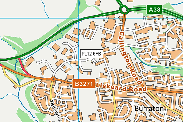 PL12 6FB map - OS VectorMap District (Ordnance Survey)