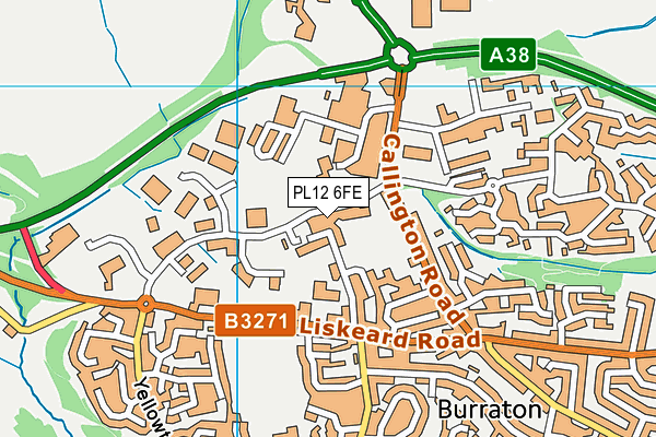 PL12 6FE map - OS VectorMap District (Ordnance Survey)