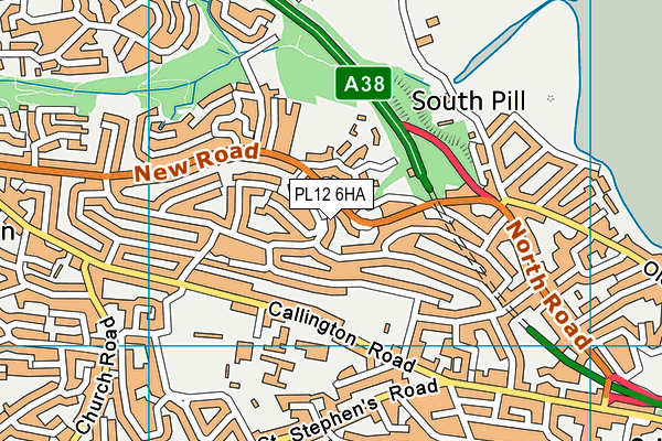 PL12 6HA map - OS VectorMap District (Ordnance Survey)