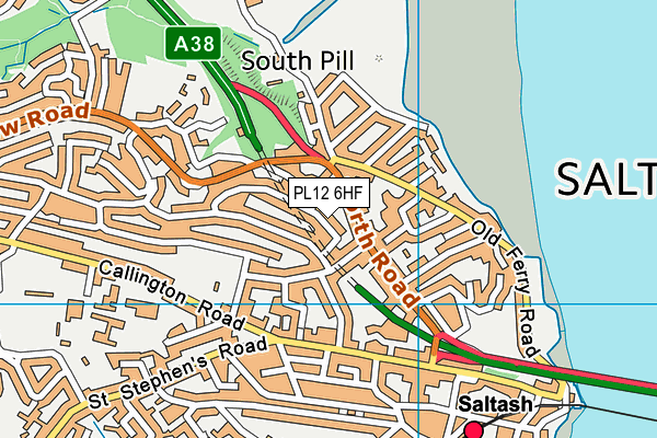 PL12 6HF map - OS VectorMap District (Ordnance Survey)