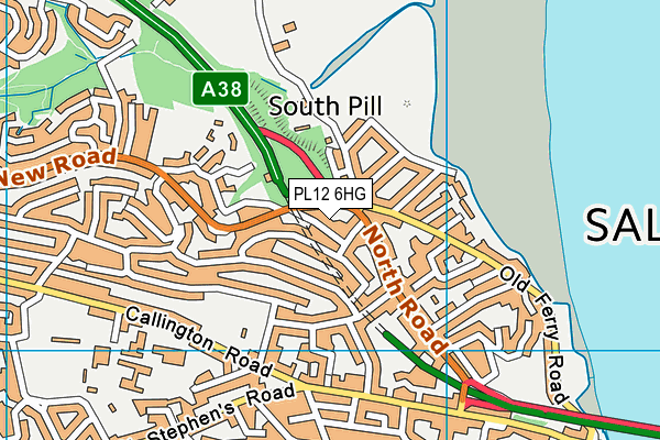 PL12 6HG map - OS VectorMap District (Ordnance Survey)