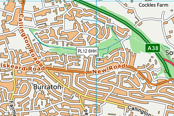 PL12 6HH map - OS VectorMap District (Ordnance Survey)