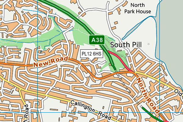 PL12 6HS map - OS VectorMap District (Ordnance Survey)