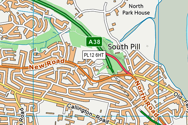 PL12 6HT map - OS VectorMap District (Ordnance Survey)