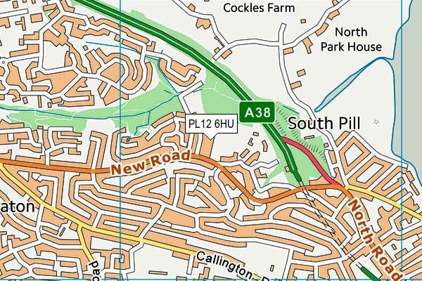 PL12 6HU map - OS VectorMap District (Ordnance Survey)