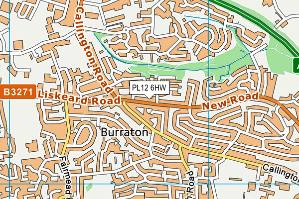 PL12 6HW map - OS VectorMap District (Ordnance Survey)