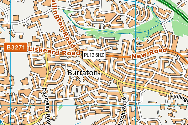 PL12 6HZ map - OS VectorMap District (Ordnance Survey)