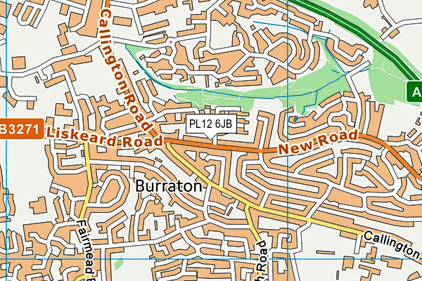 PL12 6JB map - OS VectorMap District (Ordnance Survey)