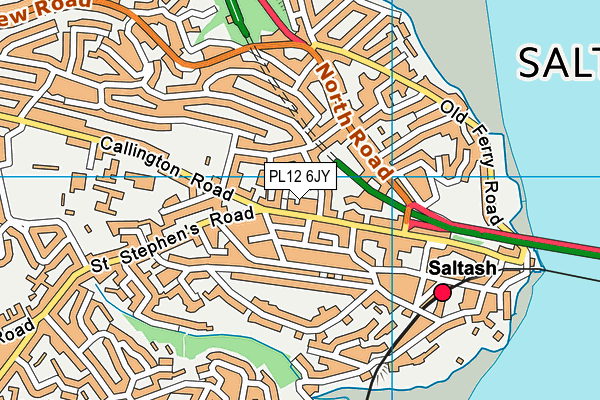 PL12 6JY map - OS VectorMap District (Ordnance Survey)