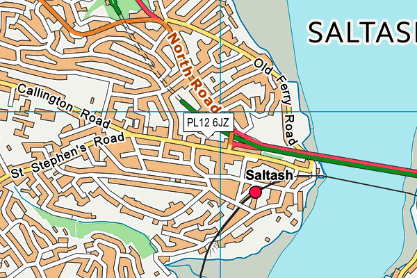 PL12 6JZ map - OS VectorMap District (Ordnance Survey)