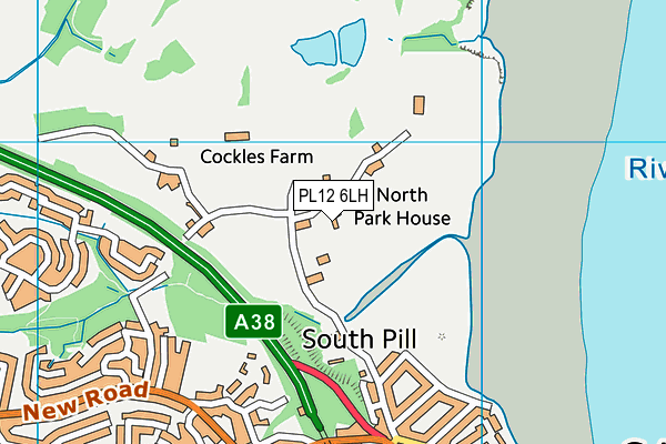 PL12 6LH map - OS VectorMap District (Ordnance Survey)