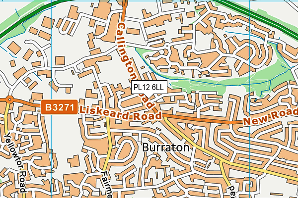 PL12 6LL map - OS VectorMap District (Ordnance Survey)
