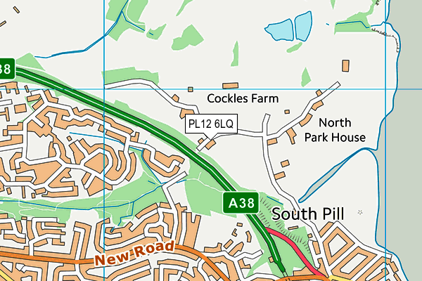 PL12 6LQ map - OS VectorMap District (Ordnance Survey)