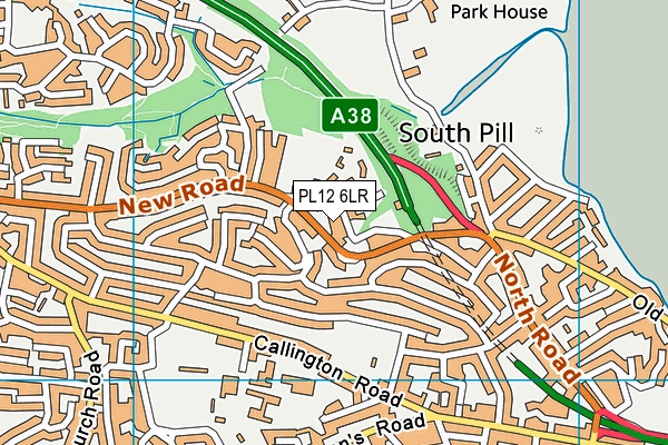 PL12 6LR map - OS VectorMap District (Ordnance Survey)