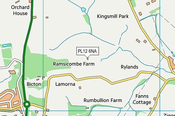 PL12 6NA map - OS VectorMap District (Ordnance Survey)