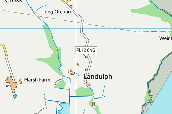 Old Landulph Ground map (PL12 6NG) - OS VectorMap District (Ordnance Survey)